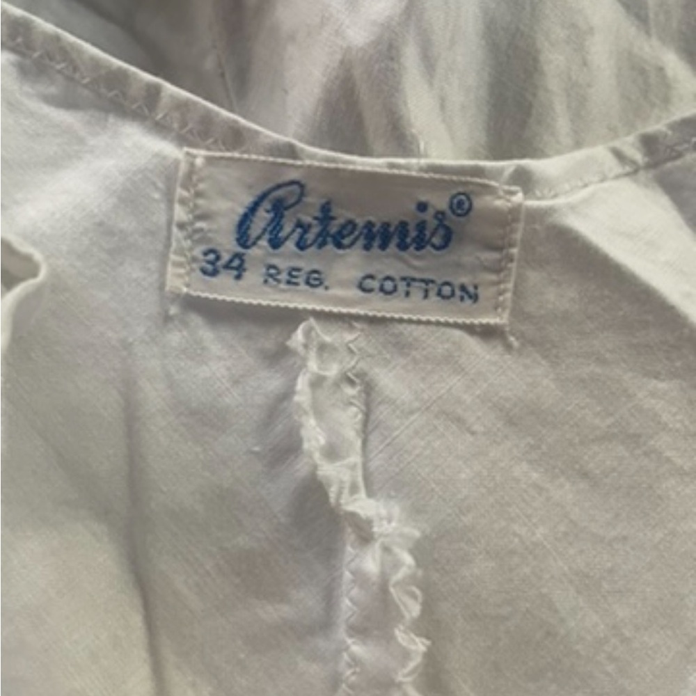 Vintage 50s 60s cotton slip nightgown dress - Picture 5 of 7